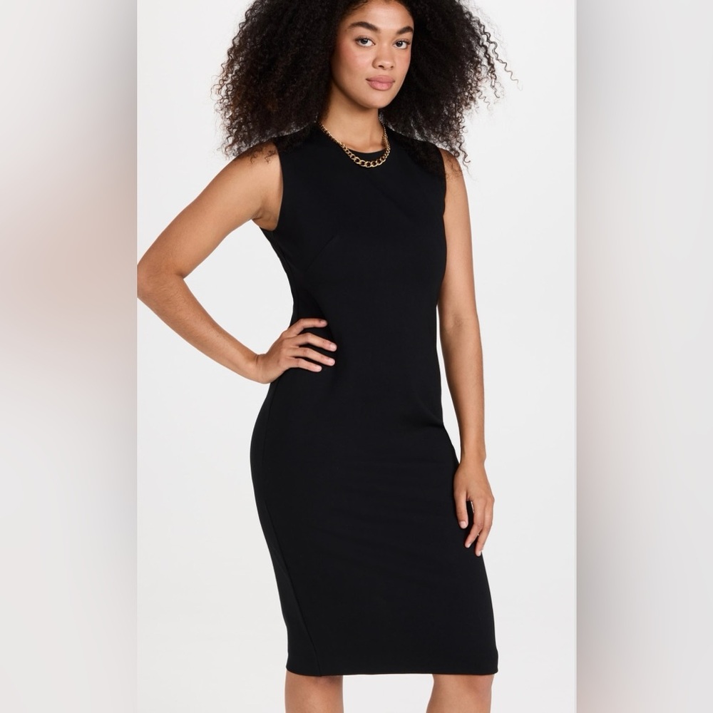 NWT spanx the perfect sheath classic black dress sleeveless ponte sz m medium